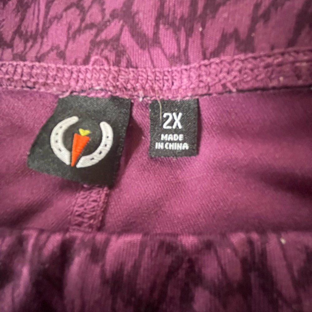 Kerrits women’s purple 2x stretch riding tights. - Picture 4 of 5
